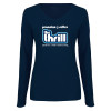 Thumbnail image for  Womens Navy Long Sleeve V Neck Tee