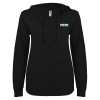 Thumbnail image for  ENZA Womens Black V Notch Raw Edge Fleece Hoodie