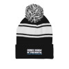 Thumbnail image for  Black/White Two Tone Knit Pom Beanie w/Cuff