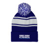 Thumbnail image for  Royal/White Two Tone Knit Pom Beanie w/Cuff