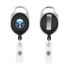 Thumbnail image for  Black Oval Retractable Badge Holder w/Clip