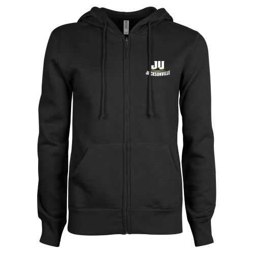 Jacksonville ENZA Womens Black Fleece Full Zip Hoodie