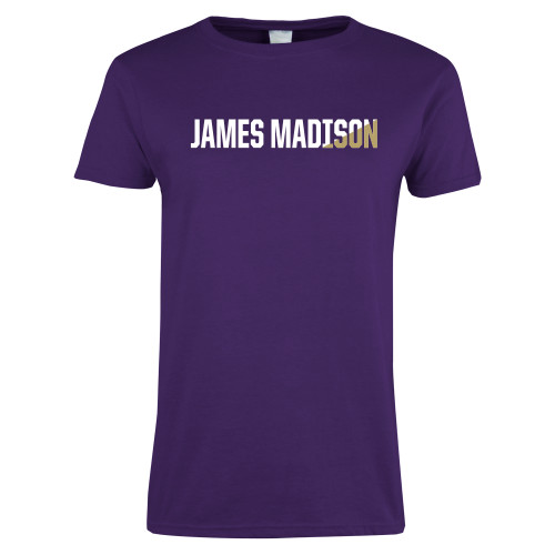 James Madison Womens Purple Short Sleeve T