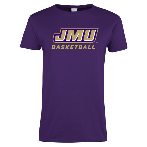 James Madison Womens Purple Short Sleeve T