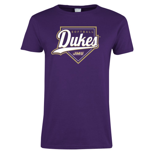 James Madison Womens Purple Short Sleeve T