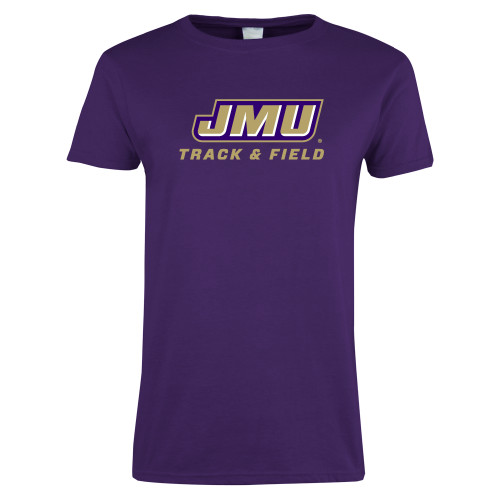 James Madison Womens Purple Short Sleeve T