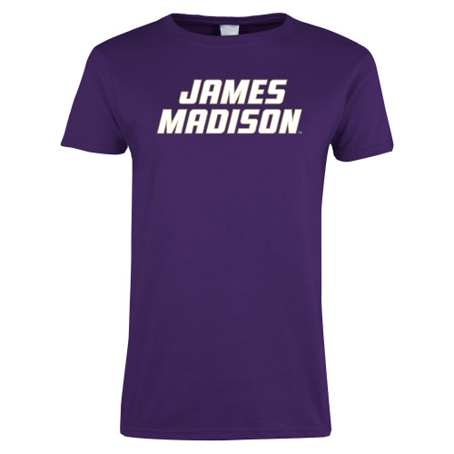 James Madison Womens Purple Short Sleeve T