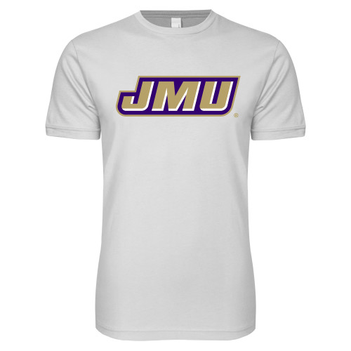 James Madison Next Level White SoftStyle T Shi