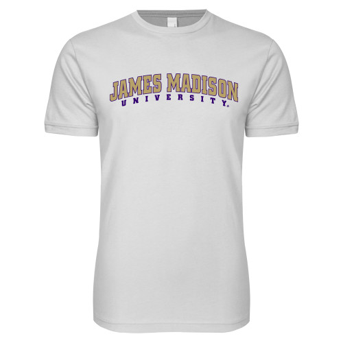 James Madison Next Level White SoftStyle T Shi