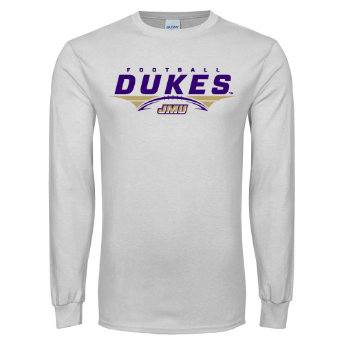 James Madison White Long Sleeve T Shi