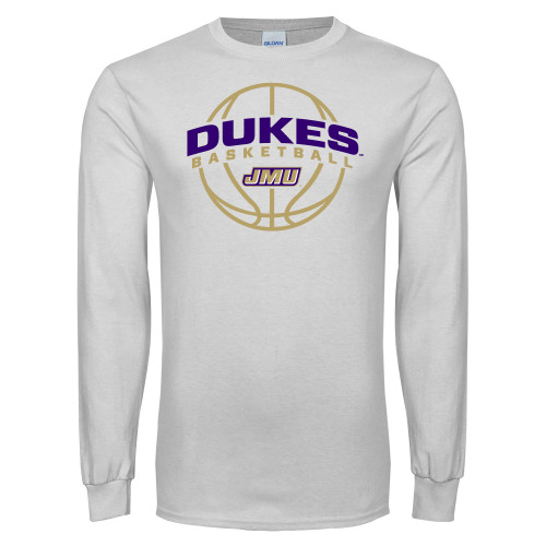 James Madison White Long Sleeve T Shi