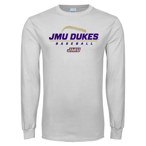 James Madison White Long Sleeve T Shi