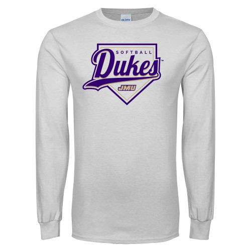 James Madison White Long Sleeve T Shi