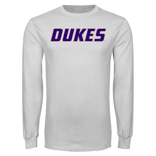 James Madison White Long Sleeve T Shi