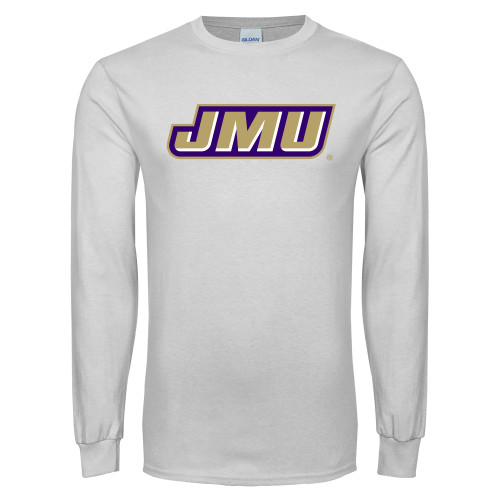 James Madison White Long Sleeve T Shi