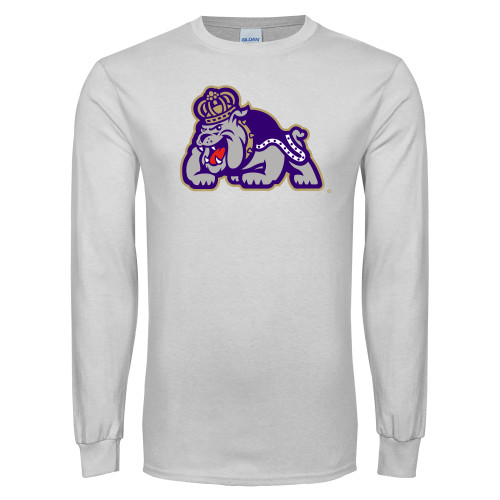 James Madison White Long Sleeve T Shi