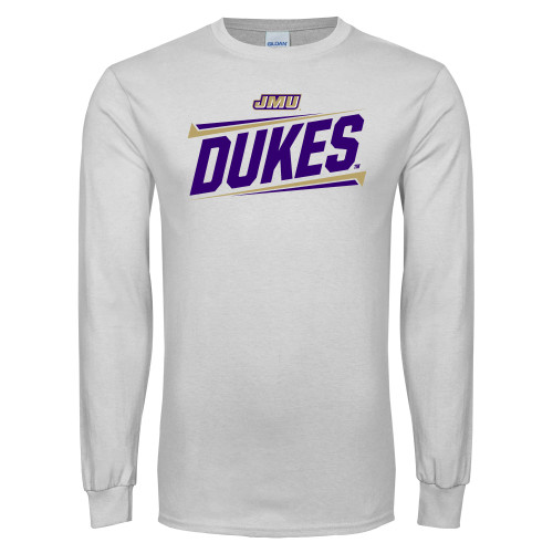 James Madison White Long Sleeve T Shi