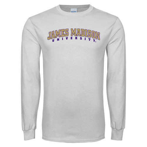 James Madison White Long Sleeve T Shi