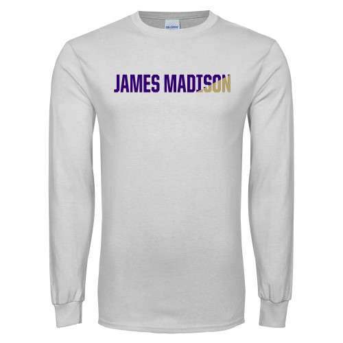 James Madison White Long Sleeve T Shi