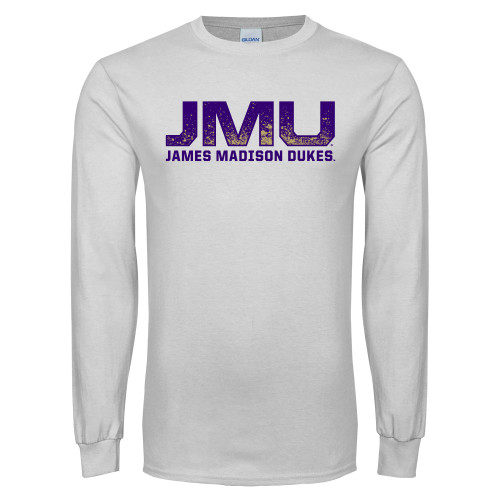 James Madison White Long Sleeve T Shi