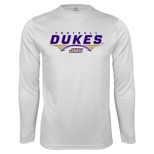 James Madison White Performance Long Sleeve Shi