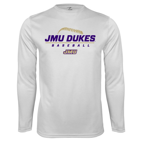 James Madison White Performance Long Sleeve Shi