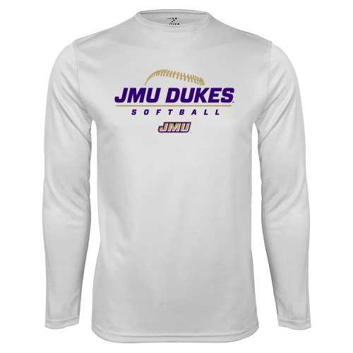 James Madison White Performance Long Sleeve Shi