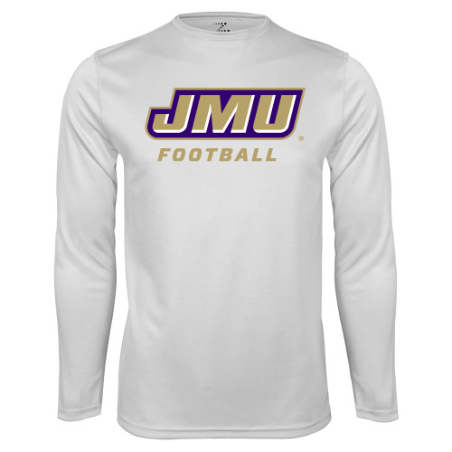 James Madison White Performance Long Sleeve Shi