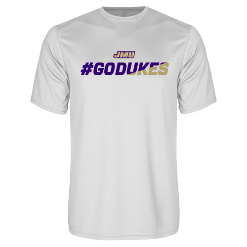  White Performance Tee - #GoDukes