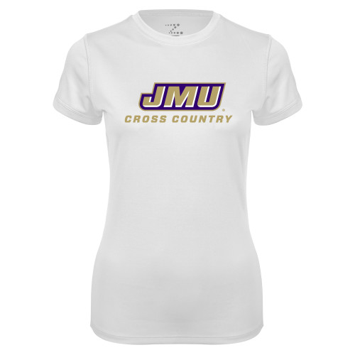 James Madison Womens White Performance T