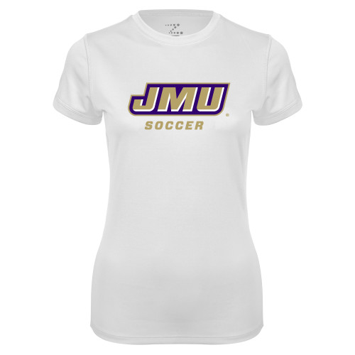 James Madison Womens White Performance T