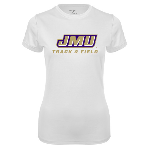 James Madison Womens White Performance T