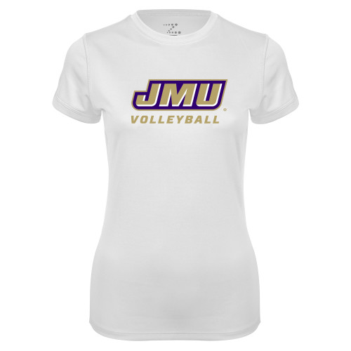 James Madison Womens White Performance T