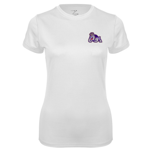  Womens White Performance Tee - Duke Dog