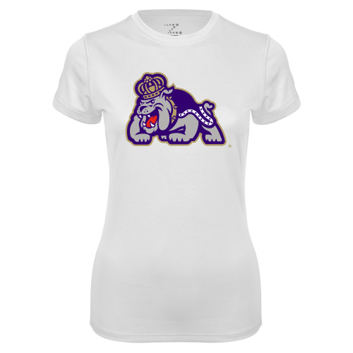  Womens White Performance Tee - Duke Dog