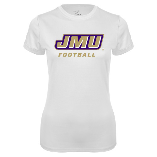 James Madison Womens White Performance T