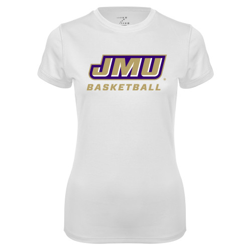 James Madison Womens White Performance T