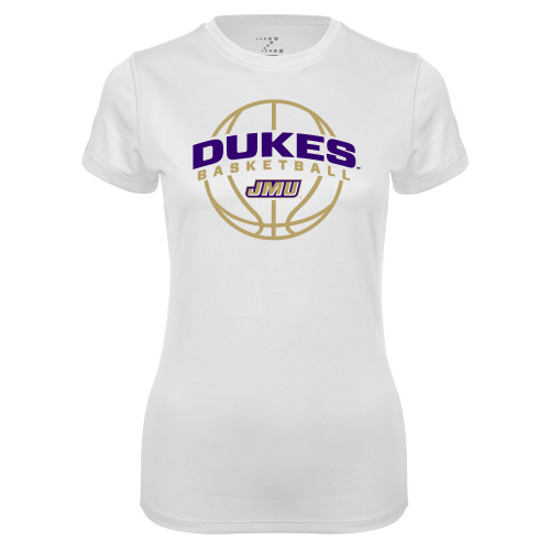 James Madison Womens White Performance T