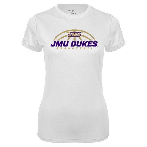 James Madison Womens White Performance T