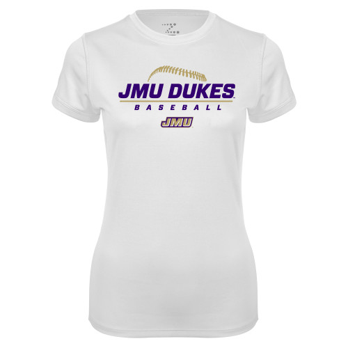 James Madison Womens White Performance T