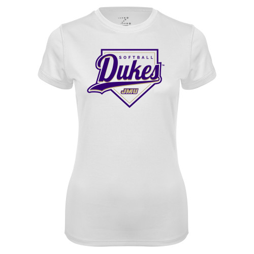 James Madison Womens White Performance T