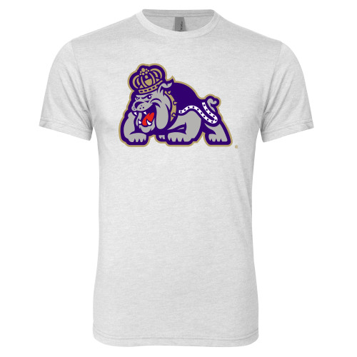 James Madison Next Level Heather White Triblend T