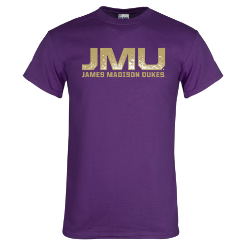  Purple T Shirt - JMU James Madison Dukes Textured