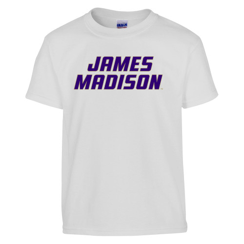 James Madison Youth White T Shirt