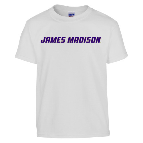 James Madison Youth White T Shirt