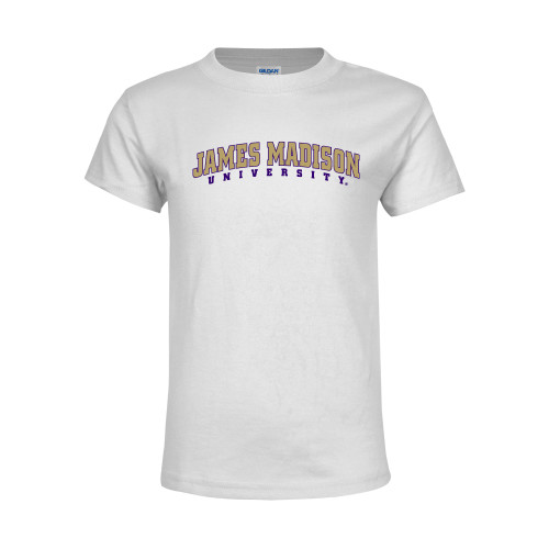 James Madison Youth White T Shirt