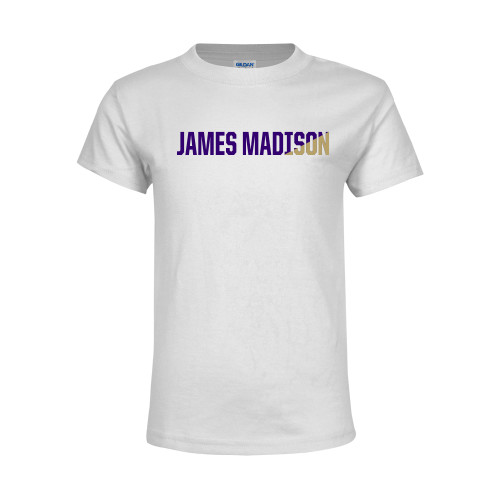 James Madison Youth White T Shirt