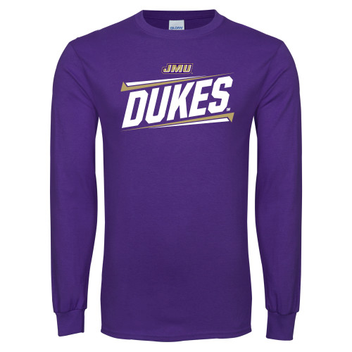  Purple Long Sleeve T Shirt - Dukes Slanted