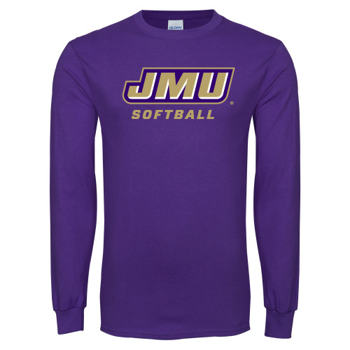  Purple Long Sleeve T Shirt - Softball