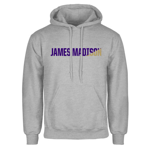  Grey Fleece Hoodie - James Madison Two Tone